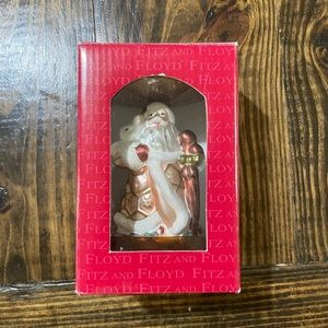 Fitz and Floyd Snowy Woods Small Santa Ornament